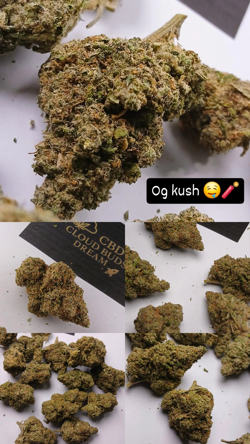 Pack découverte = 1g og kush, 1g g13, 1g Amnesia lemon cali , 1g hash Amnesia Haze,  1g Northern Lights